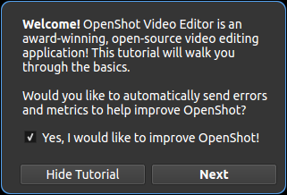 Improved privacy opt-in for OpenShot 2.5.0
